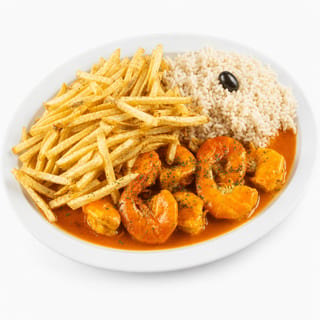 Jumbo shrimp Mozambique plate