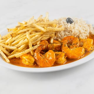 Jumbo shrimp Mozambique plate